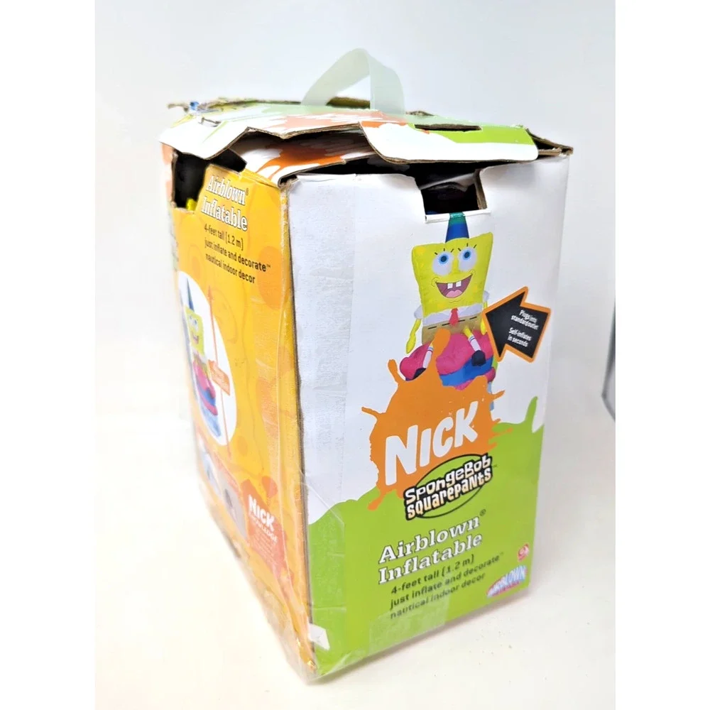 SpongeBob SquarePants 2004 Happy Birthday Inflatable 4’ Tall Gemmy Airblown